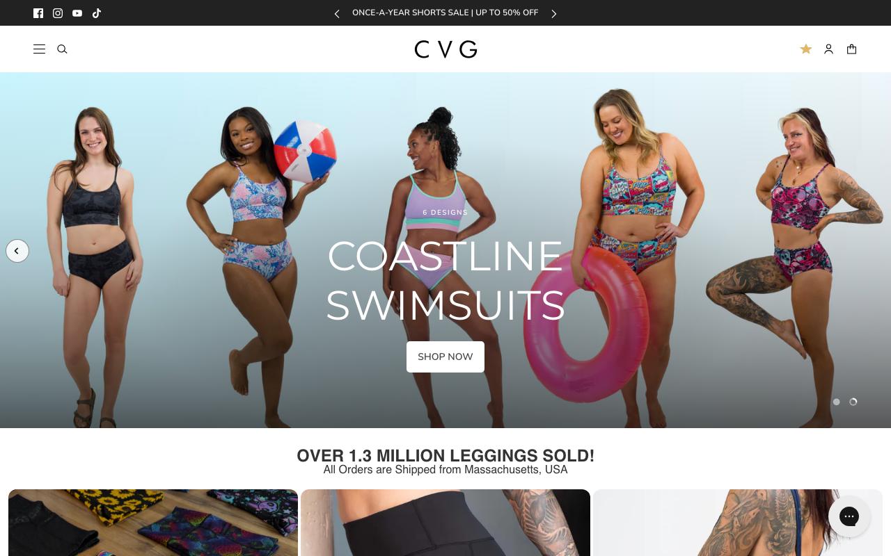 constantlyvariedgear.com homepage screenshot