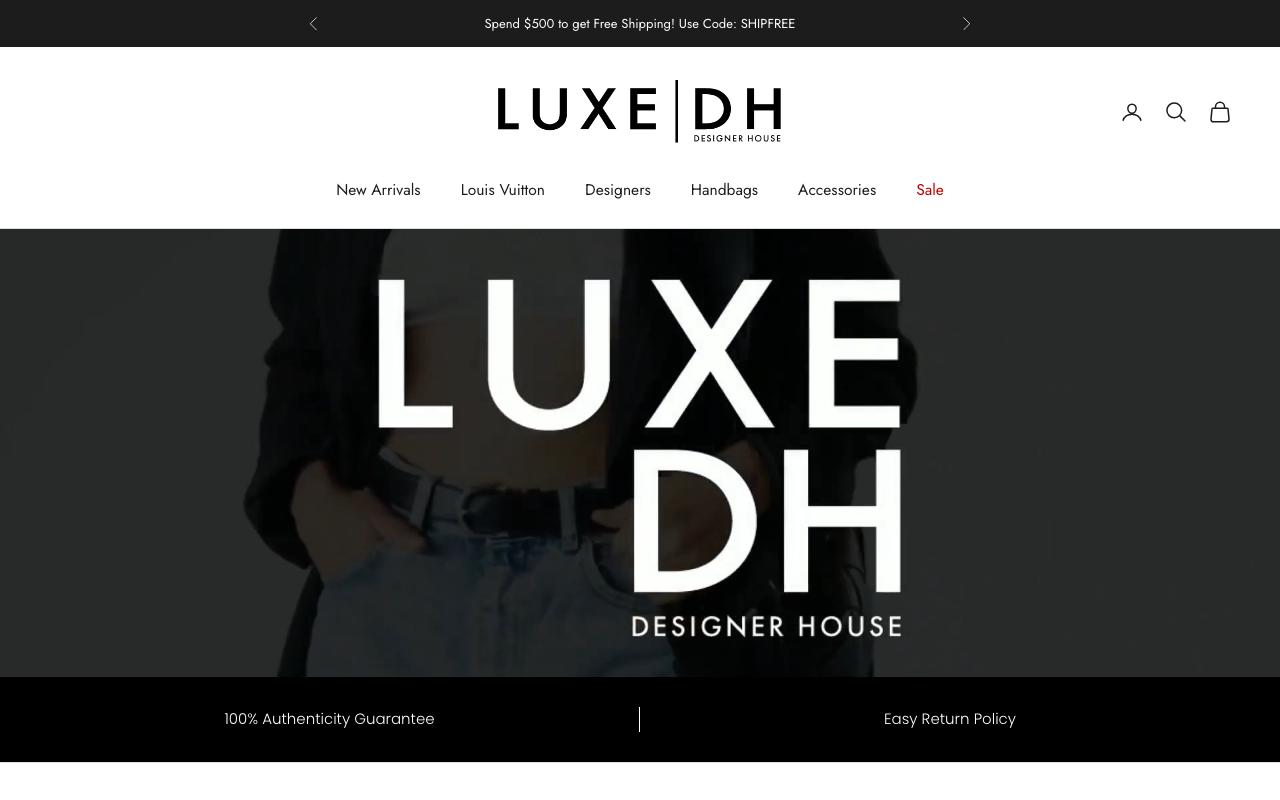 luxedh.com homepage screenshot