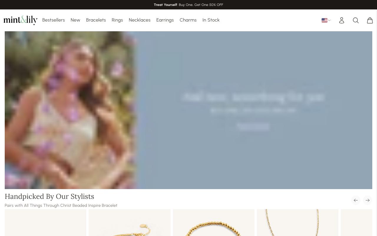 mintandlily.com homepage screenshot
