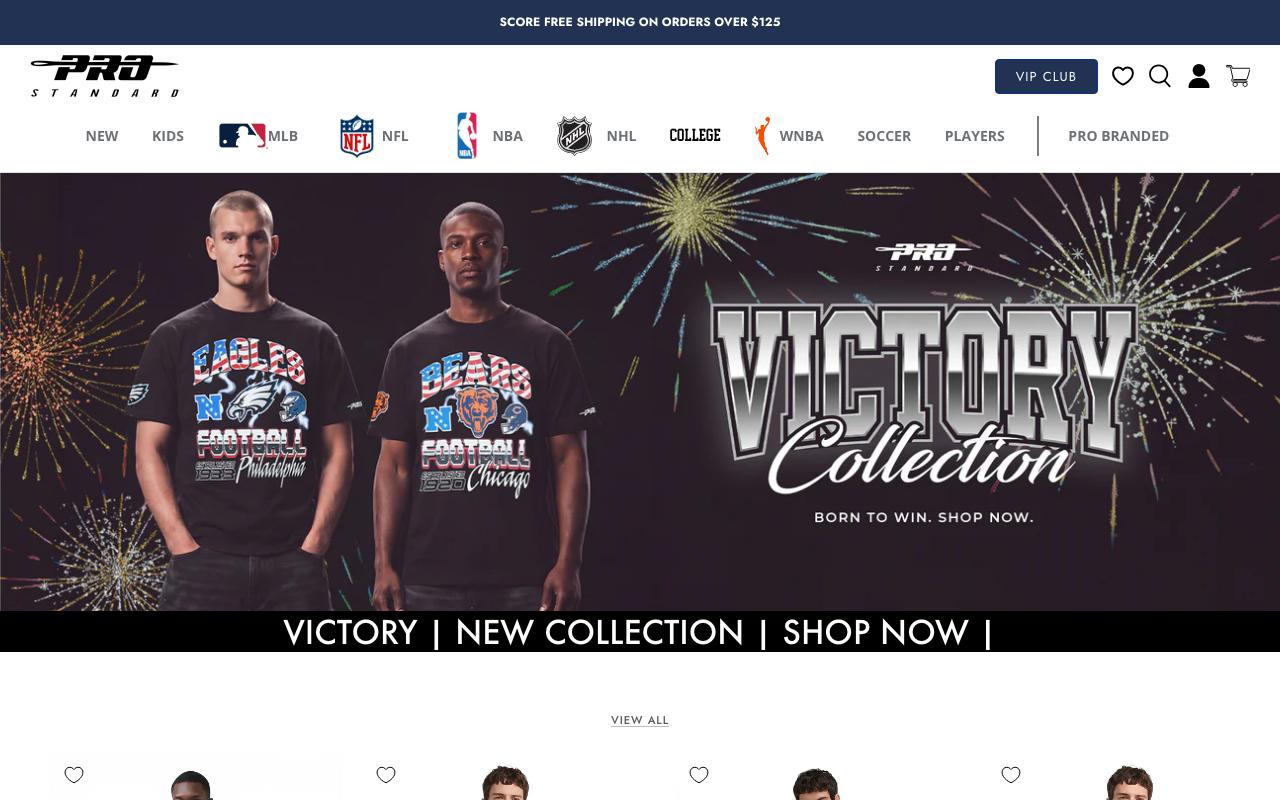 teamprostandard.com homepage screenshot