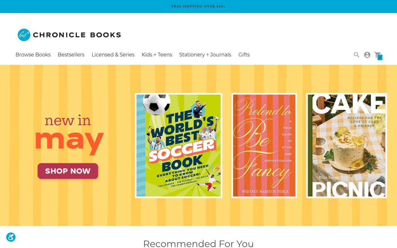 chroniclebooks.com homepage screenshot