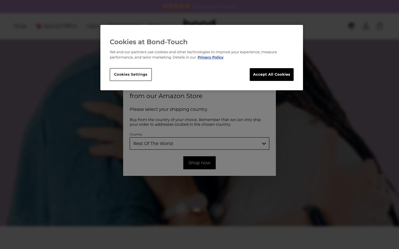 bond-touch.com homepage screenshot