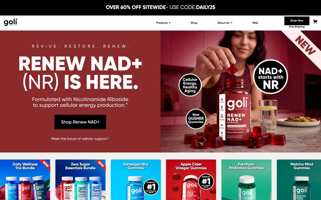 goli.com homepage screenshot