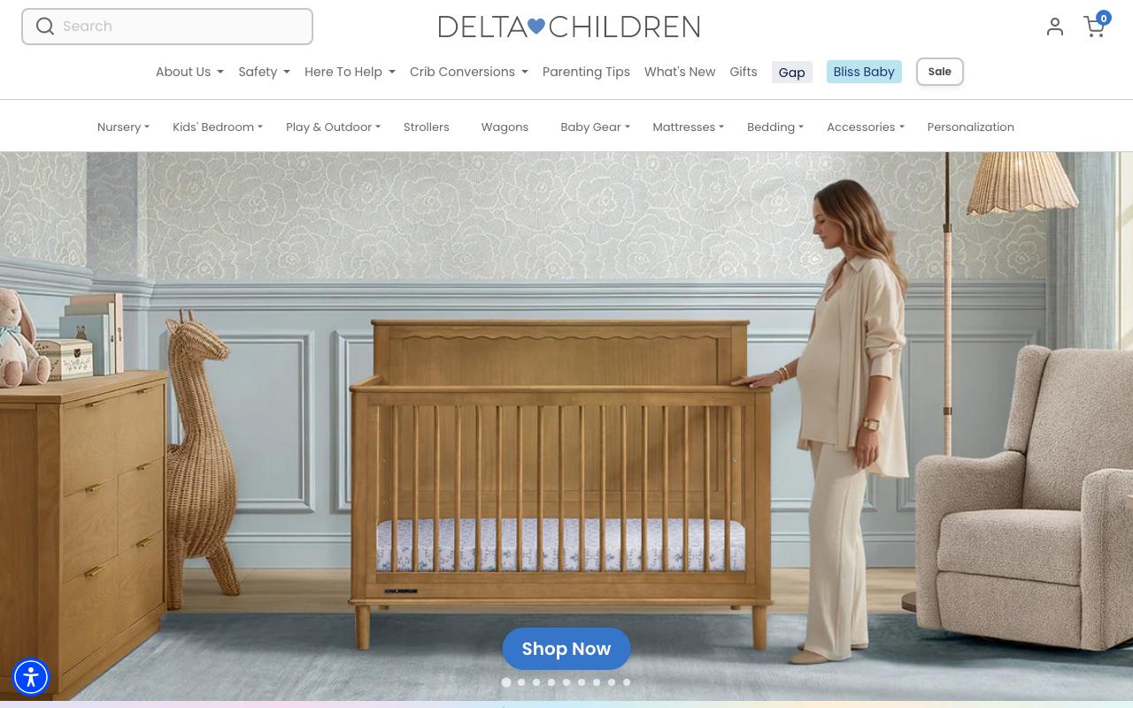 deltachildren.com homepage screenshot