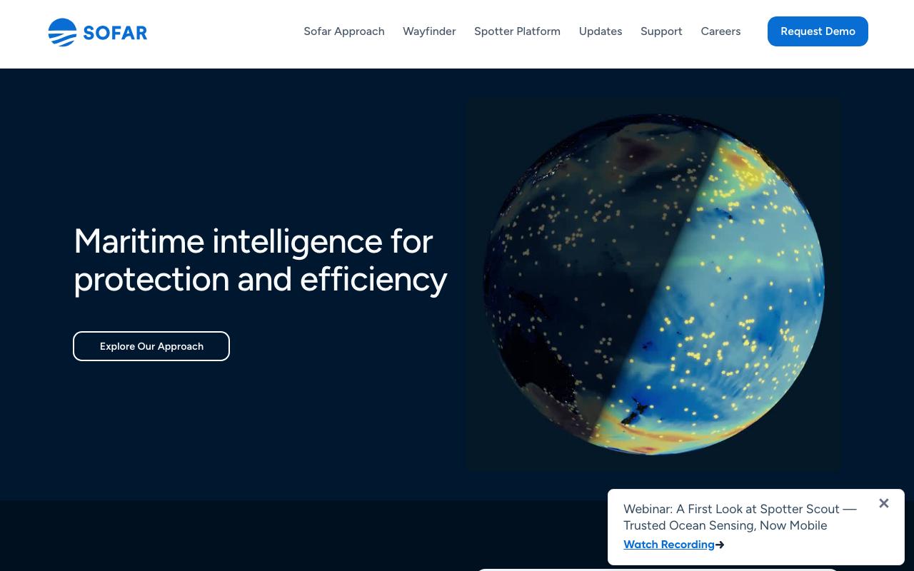 sofarocean.com homepage screenshot