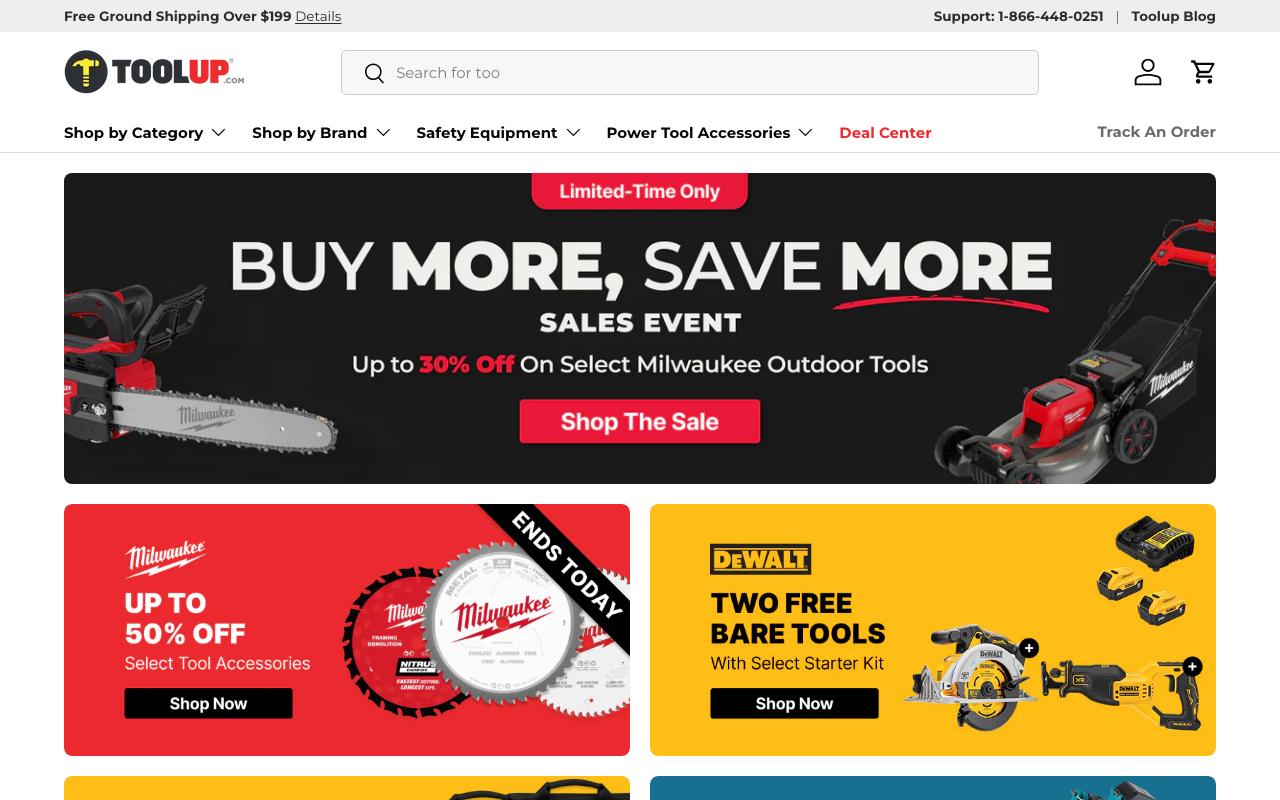 toolup.com homepage screenshot